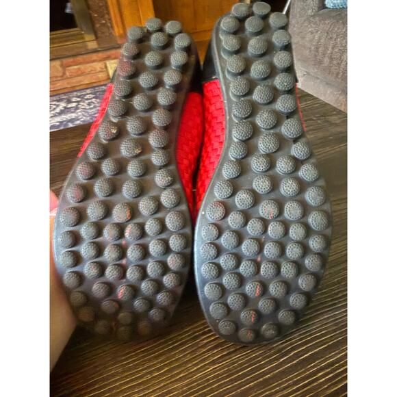 Bernie Mev Bella Me Red and Black Woven Ballet Flats Sz. 8 - Picture 2 of 6